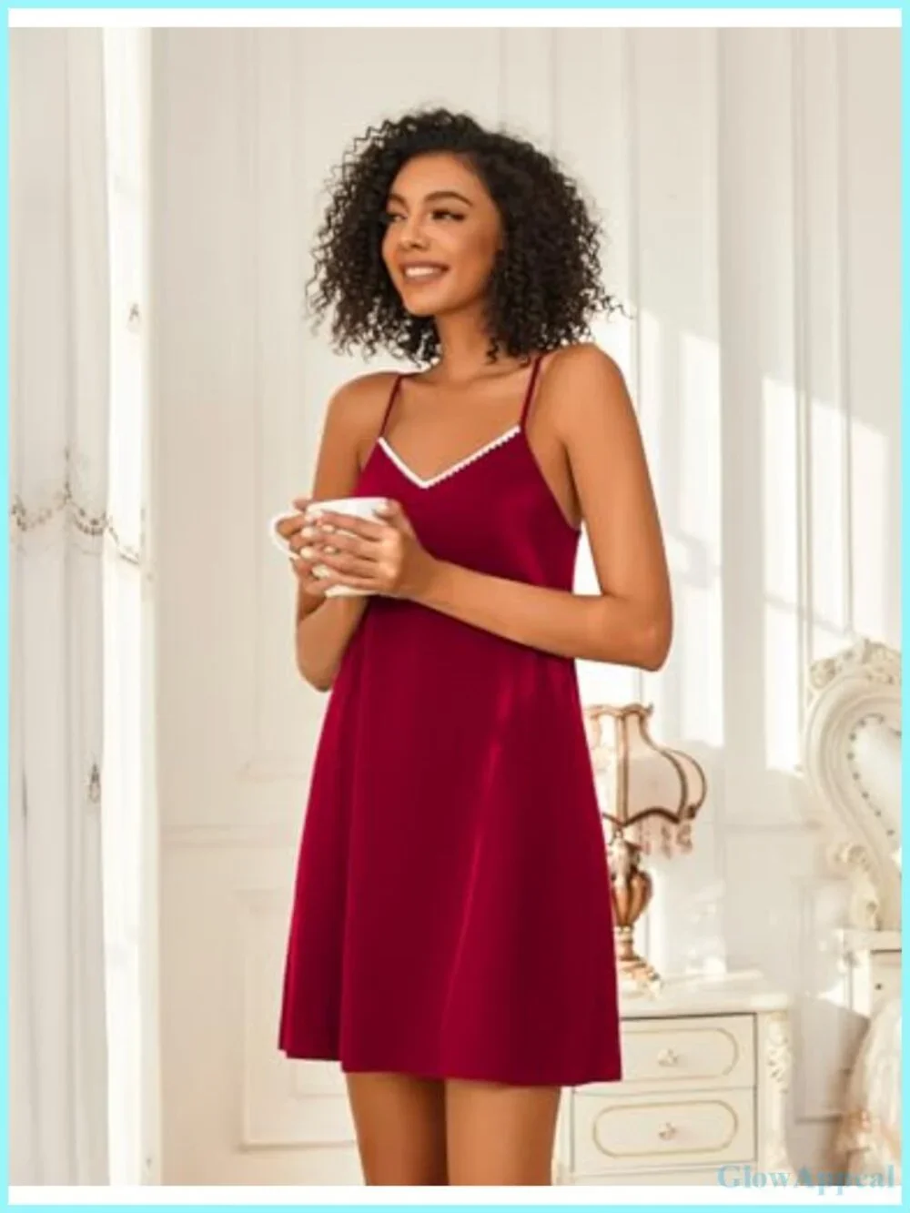 Women's Sleeveless Nightgown Soft Cotton Sleep Dress Lounge